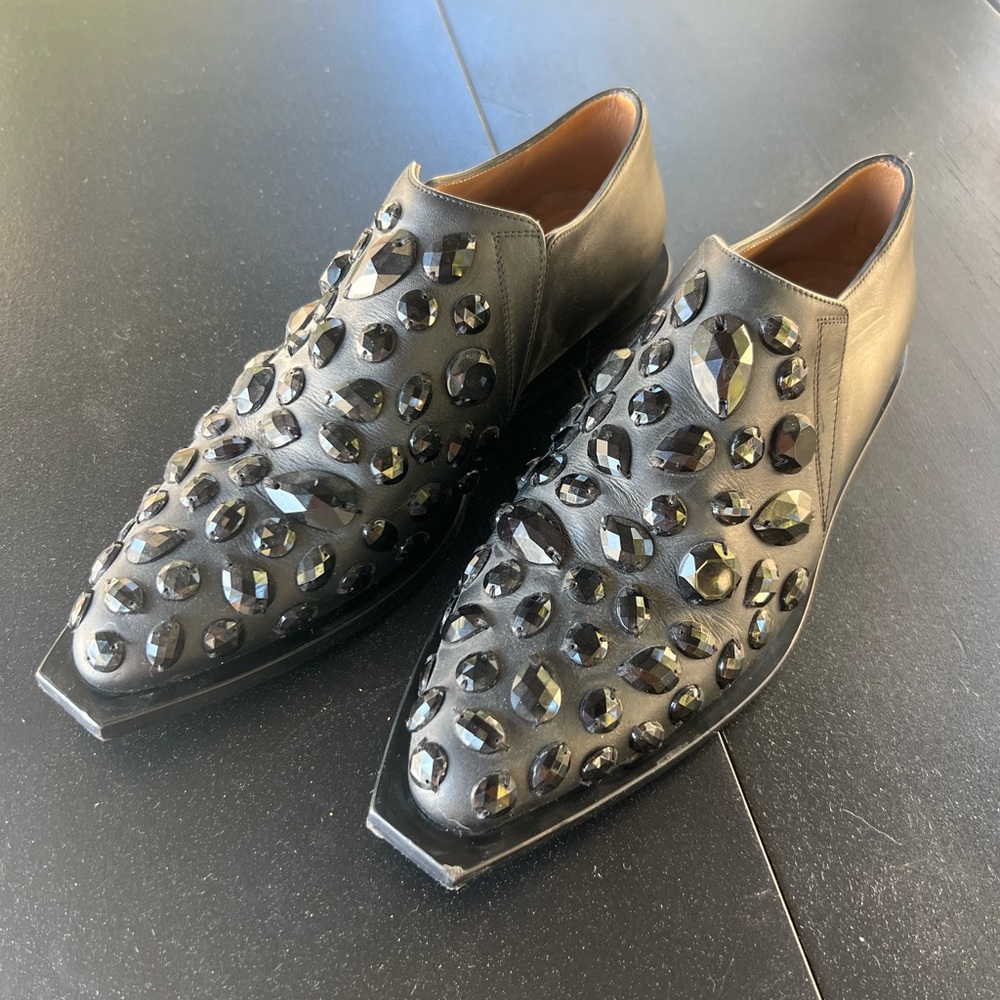 Marni Womens Bejeweled Loafers by Vero Cuoio